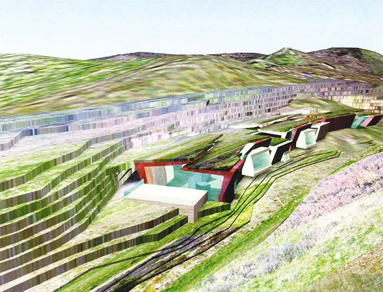 Imagen extraida del proyecto en la que se observa la planta del centro que permitiría simular un descenso al interior de la Tierra.